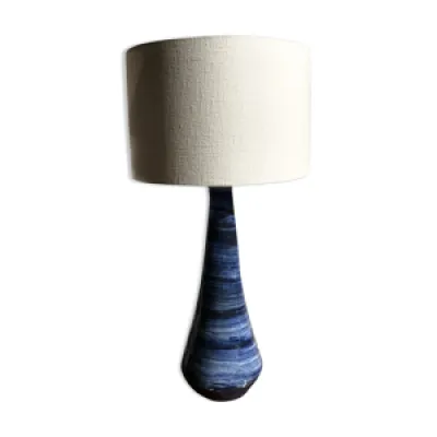 Lampe en céramique bleue - 1960
