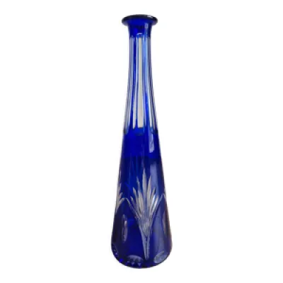 Vase soliflore en cristal - bleu