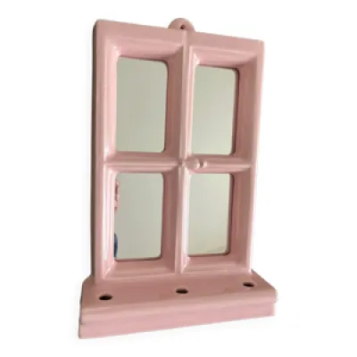 Miroir en céramique - rose