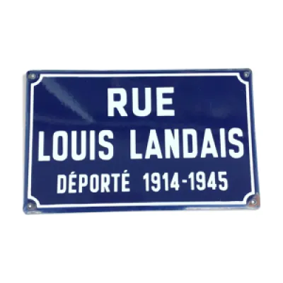 Plaque de rue Louis Landais