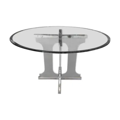Table ronde piétement - plexiglass