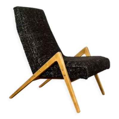 fauteuil mid-century - 1960 noir