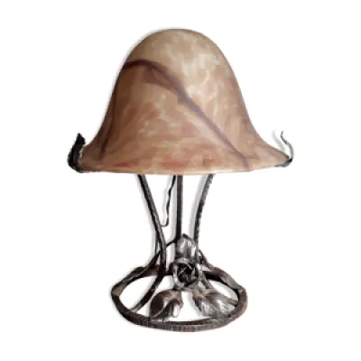 Lampe  champignon pate - 1920 verre