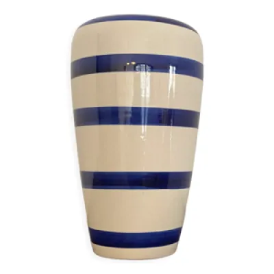 Vase en céramique bleu - blanc