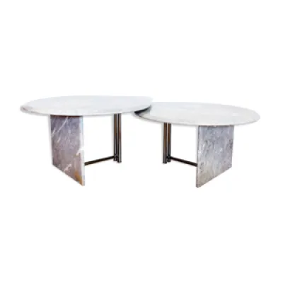 Set de 2 tables basses - marbre