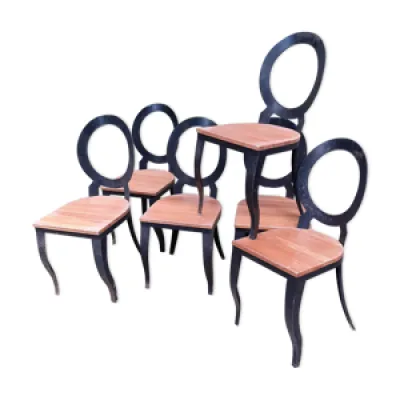 Set de 6 chaises années - style louis