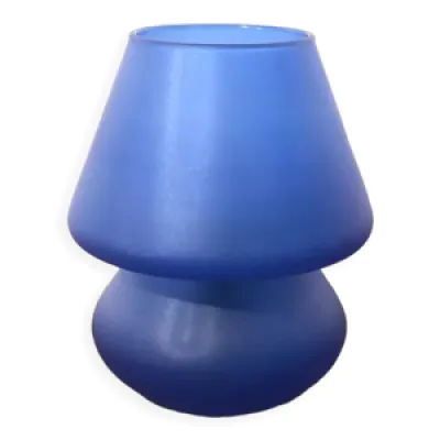 Lampe champignons verre - bleu