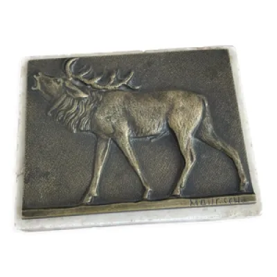 Presse papier, bronze, - cerf