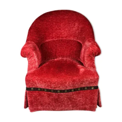 fauteuil crapaud style - rouge