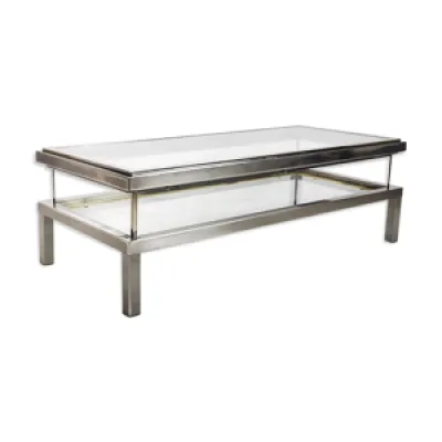 Table low sliding glass of the