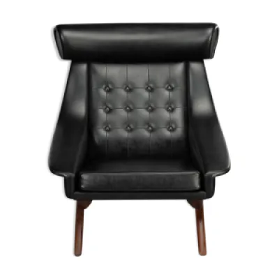 fauteuil en similicuir - 1960 noir