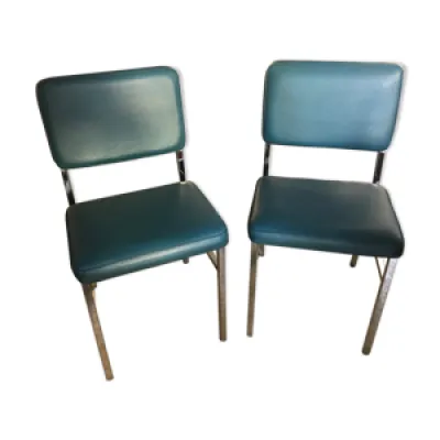 paire de chaises chrome
