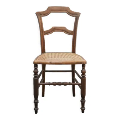 chaise cannée ancienne - bois