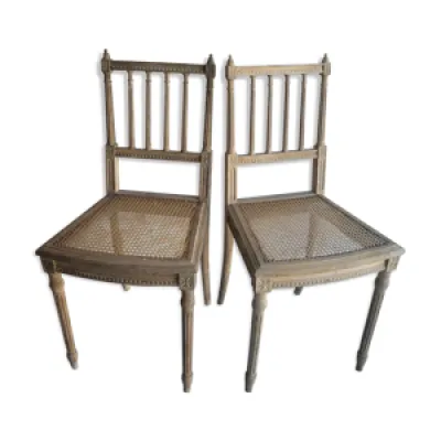 Paire de chaises cannées - anciennes