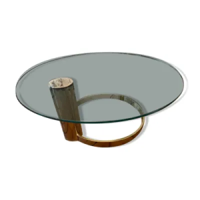 Table basse ronde en - verre