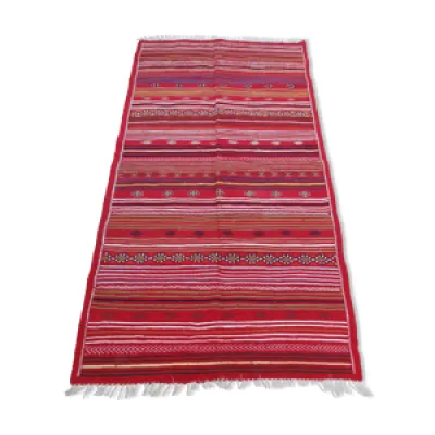 Tapis rouge ethnique - laine