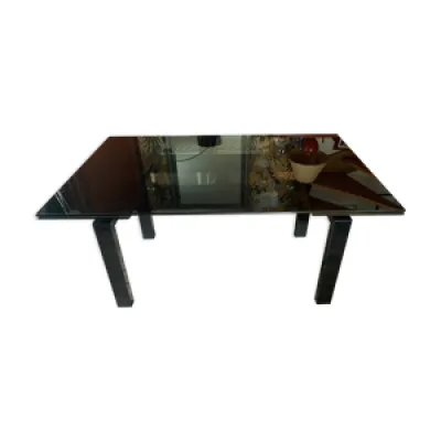 Table Calligaris Noire bois/verre