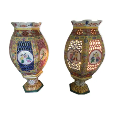 Paire de lampes anciennes - chinoises