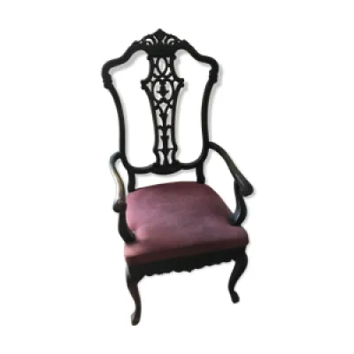 fauteuil de style chippendale - bois