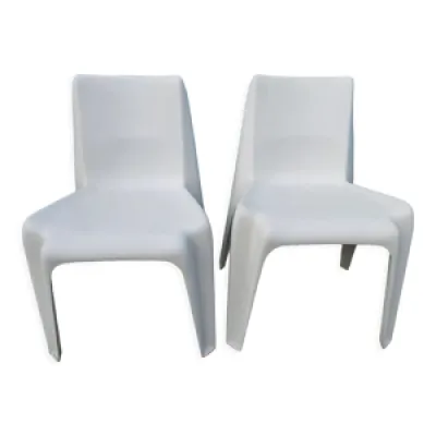 Paire de chaises design - helmut batzner