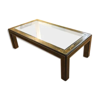 Table basse en bronze - bois