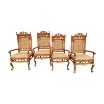 Série de 4 fauteuils - teck