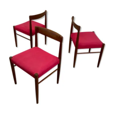 3 chaises à manger en - teck 1960