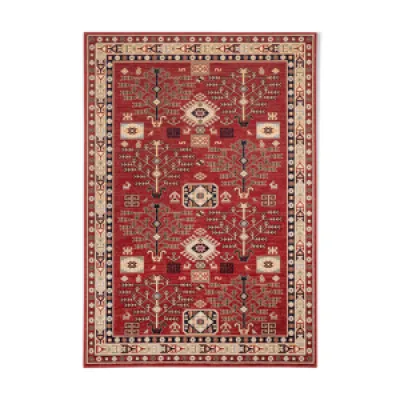 tapis ethnique rouge - 200x300