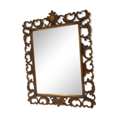 miroir doré biseauté
