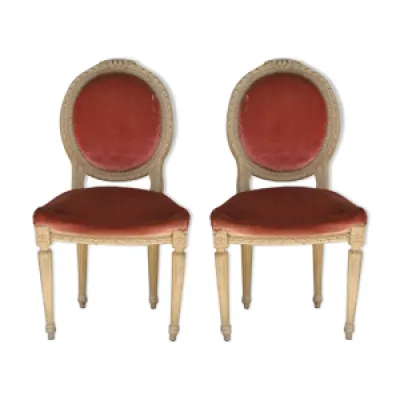 Paire de chaises laquées - 1900 style louis