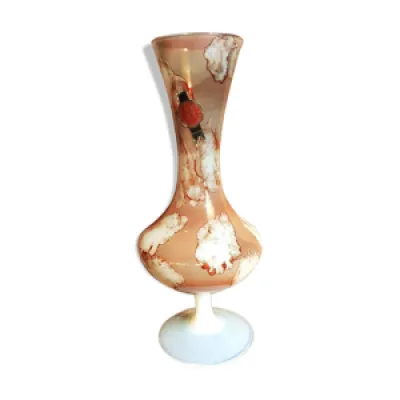 Vase en opaline véritable - peint