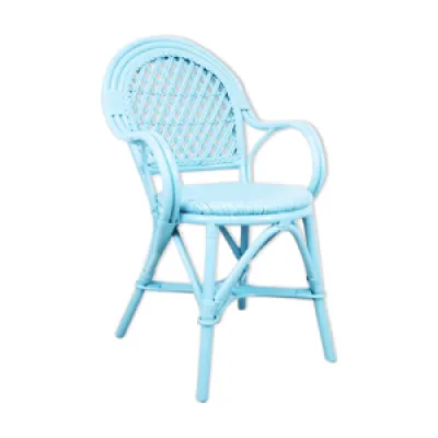 fauteuil en rotin tressé - bleu