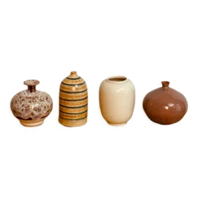 4 vases miniatures en