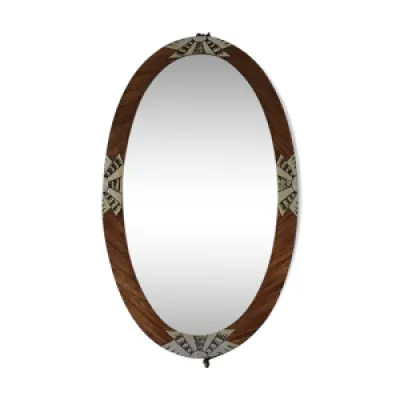 miroir art deco biseauté - cadre bois