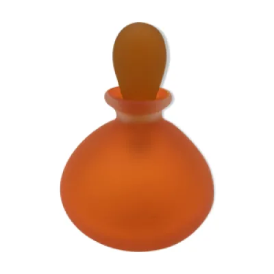 Flacon boule en verre - orange cristal