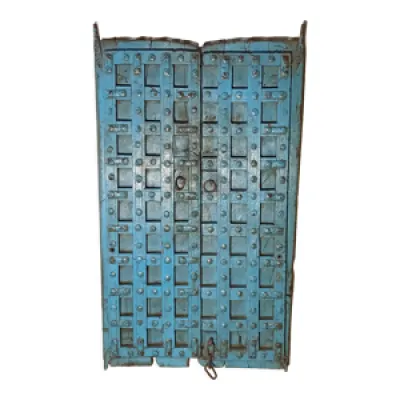 Porte ancienne bleue - bois