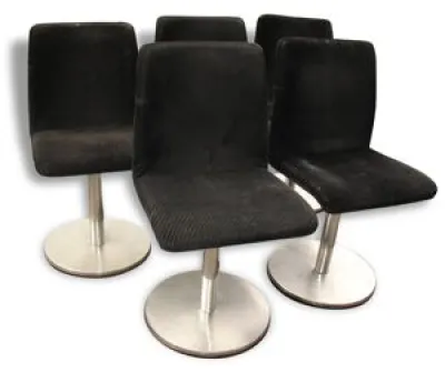 Série de 5 chaises pivotantes - 1970