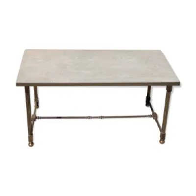 Table basse rectangulaire - bronze marbre