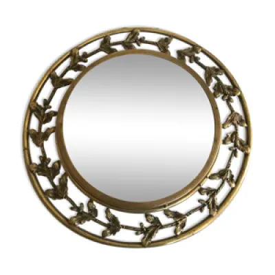 miroir rond en bronze - 37cm