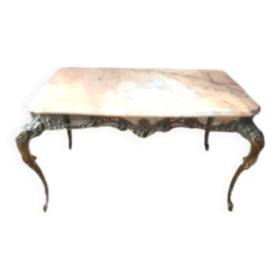 table en marbre et bronze