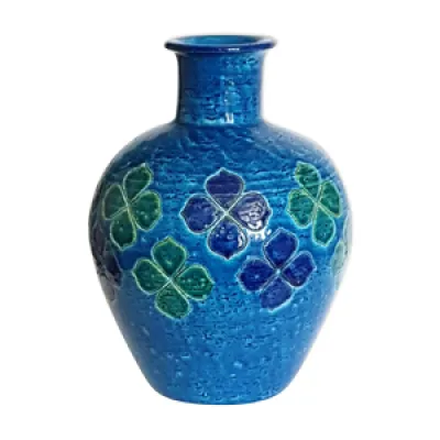 Vase bleu années 60 - aldo londi italie