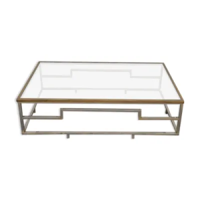Table basse rectangulaire - design laiton