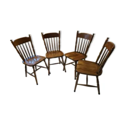 Ensemble de 4 chaises - rustiques