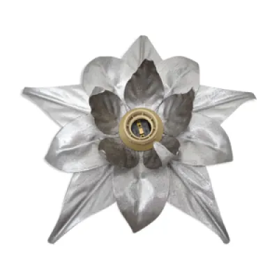 Applique fleur métal - argent