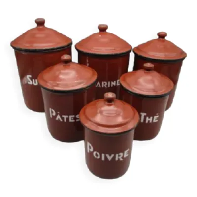 Série de 6 pots a épices - anciens