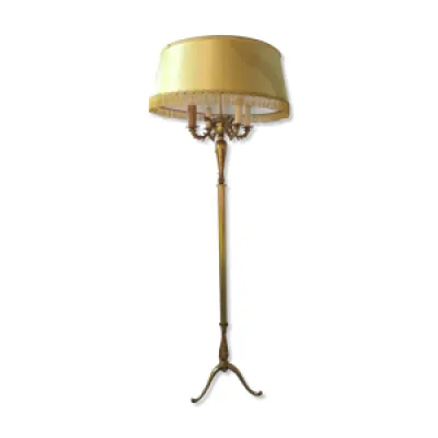 lampadaire bronze doré