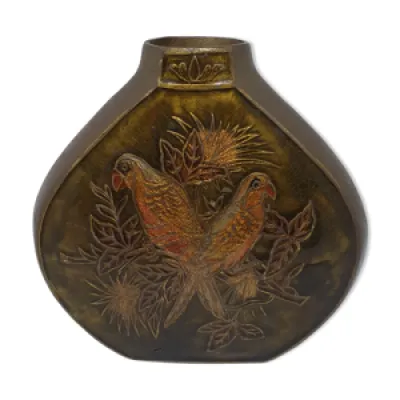Vase en bronze et émaux