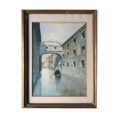 Aquarelle Venise le Pont