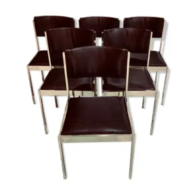 chaises italiennes 1970 - chrome