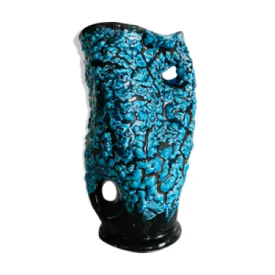 Vase turquoise émaux